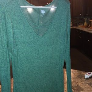 Green long sleeve top